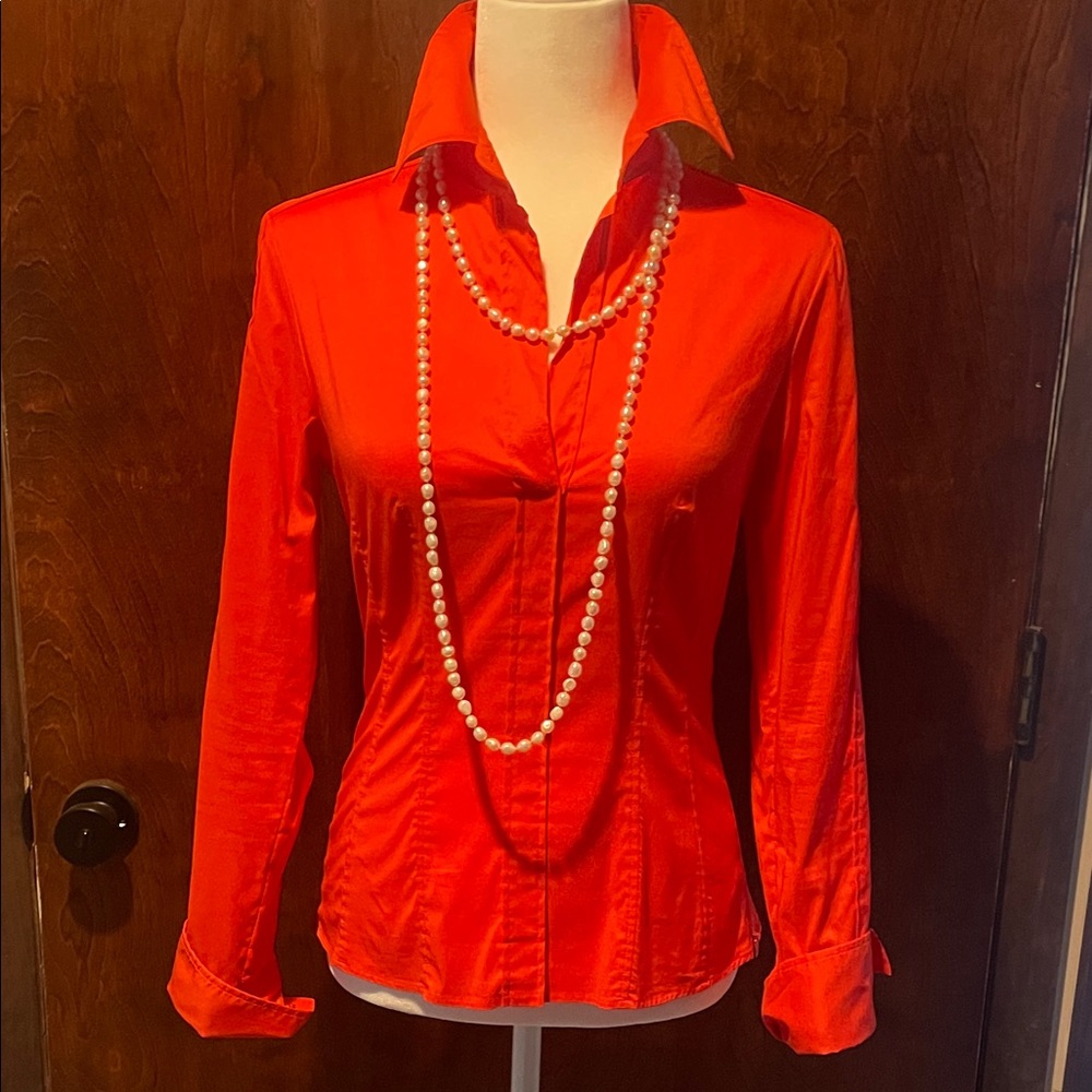 Boss Vibrant Orange Button-Down Shirt